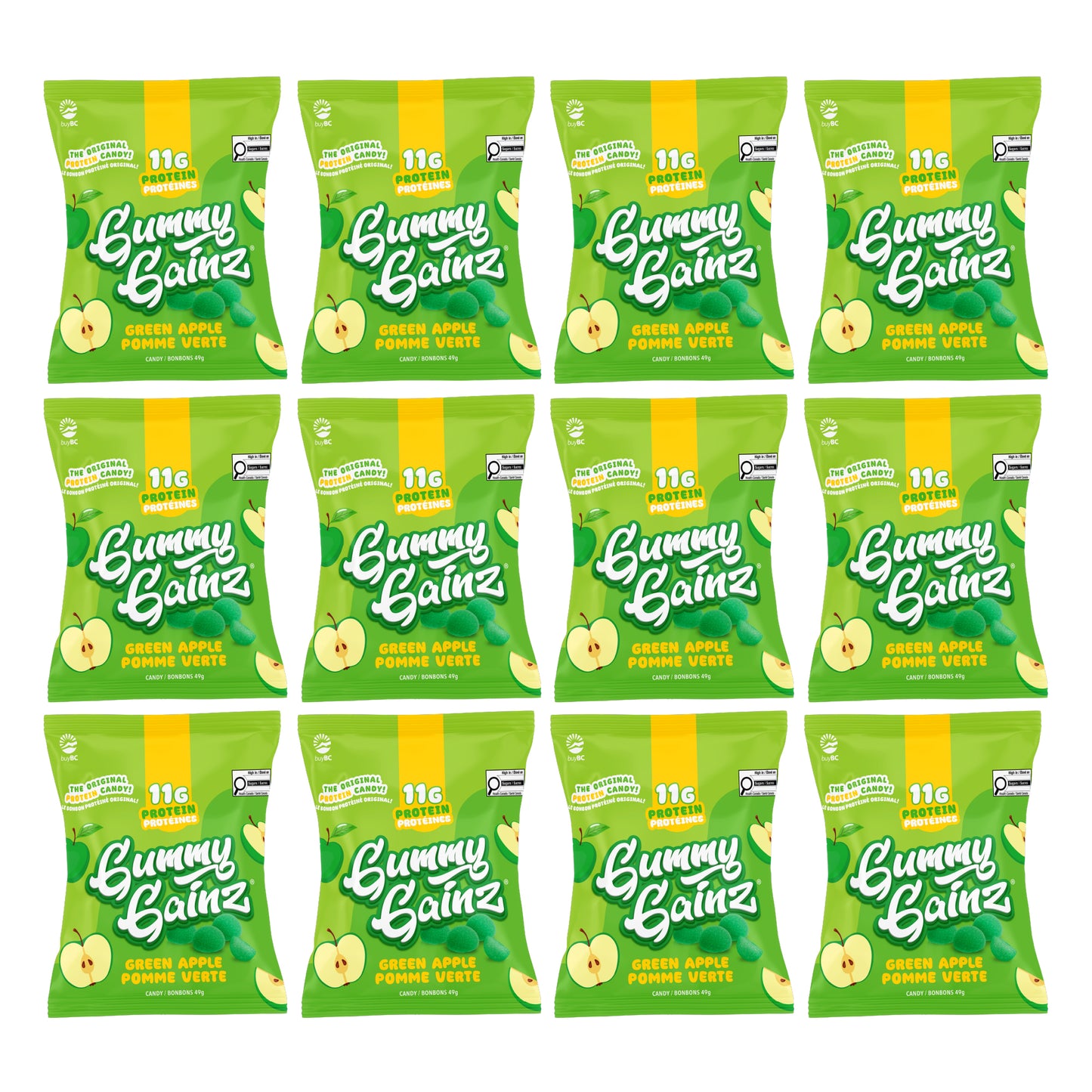 Green Apple Protein Gummies 12 Pack