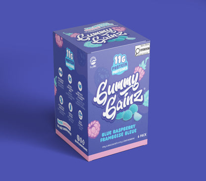 Blue Raspberry Gummy Gainz package