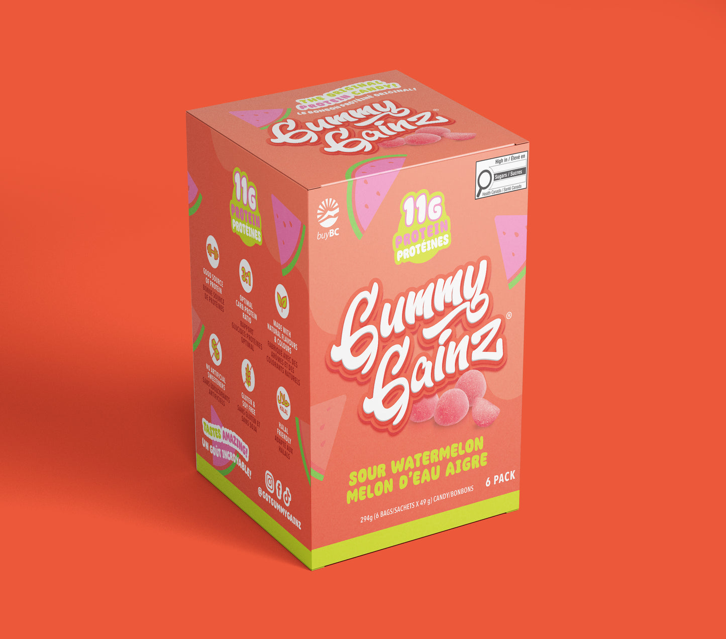 Sour Watermelon Gummy Gainz Package