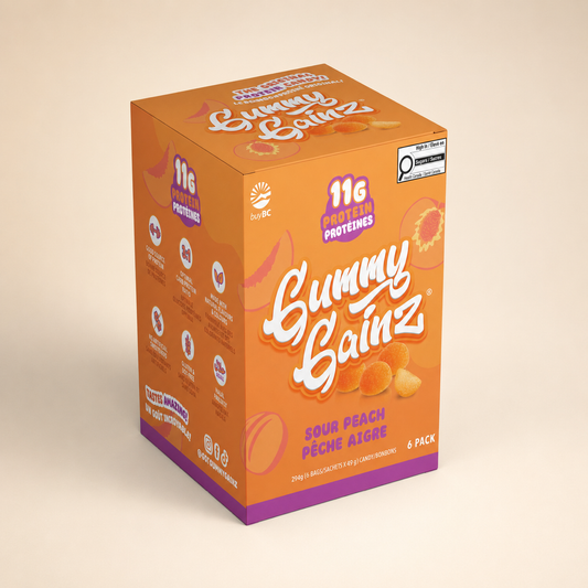 Sour Peach Protein Gummies 6 Pack