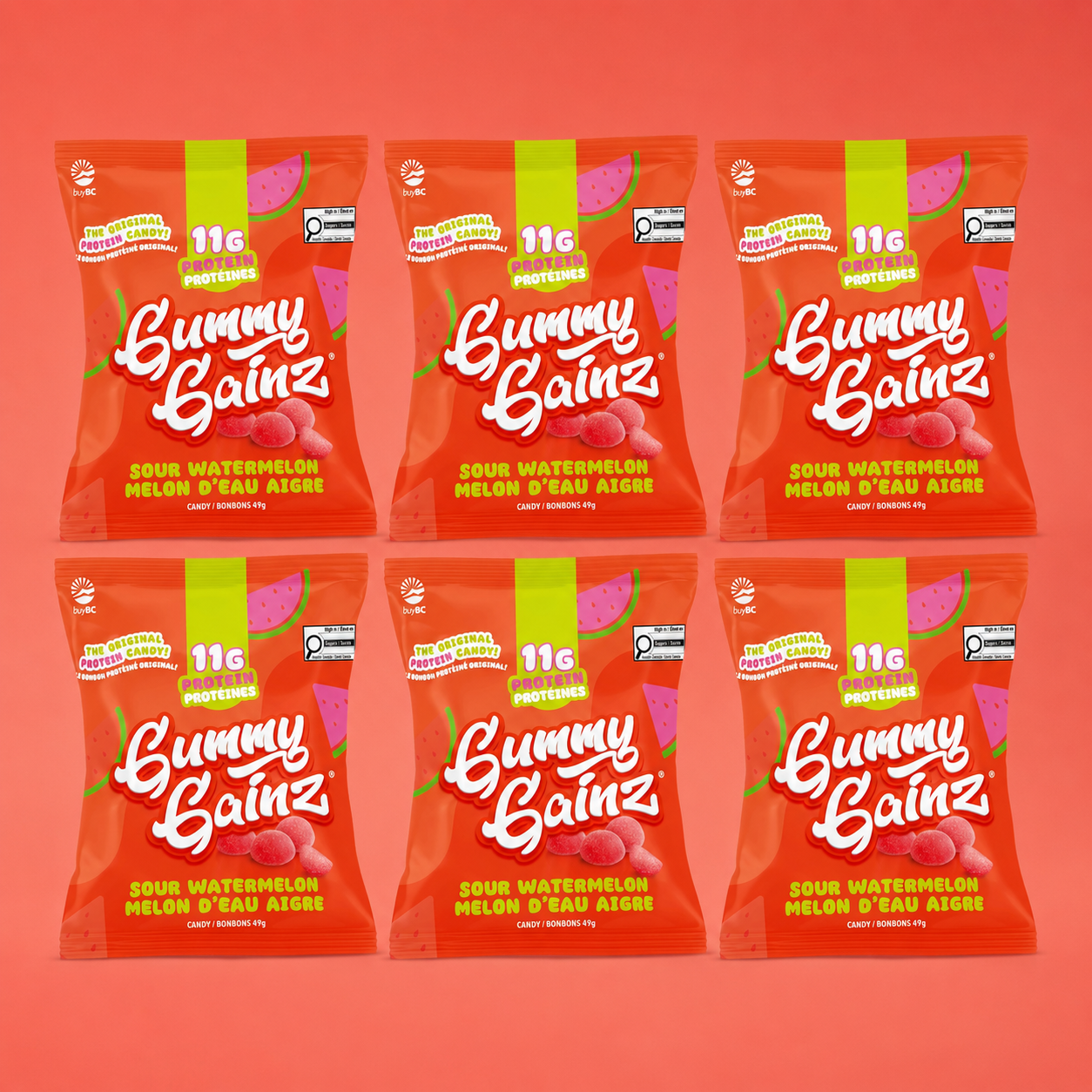Sour Watermelon Protein Gummies 6 Pack