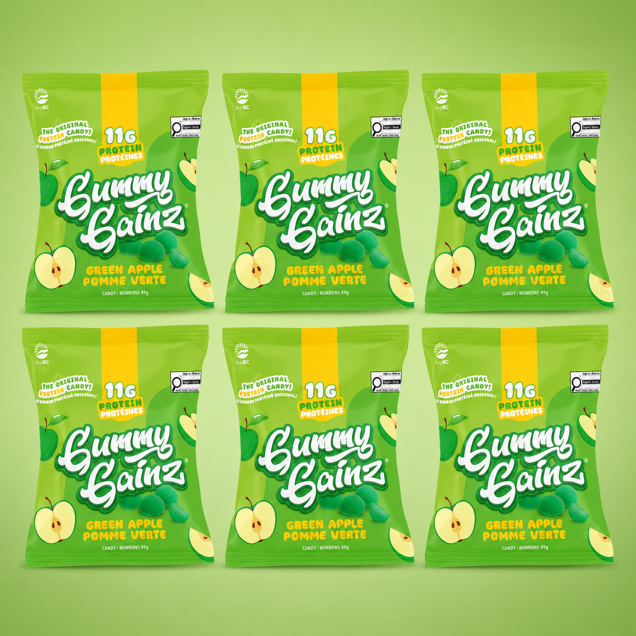 Green Apple Gummies 6 Pack