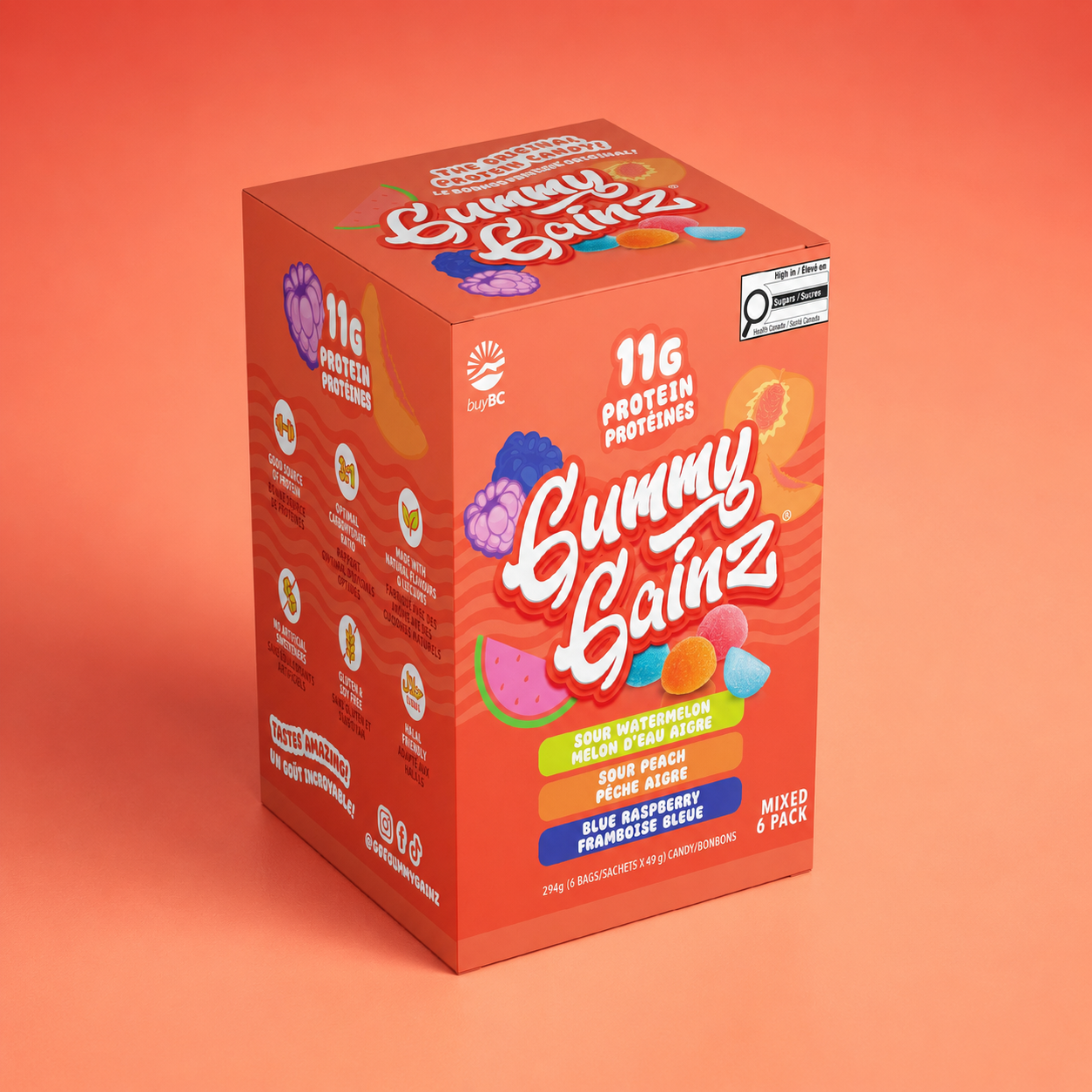 Assorted Flavours Protein Gummies 6 Pack
