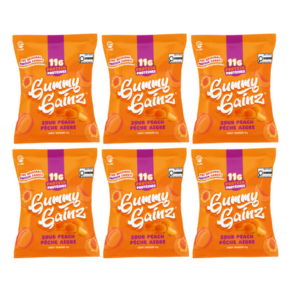Sour Peach Protein Gummies 6 Pack