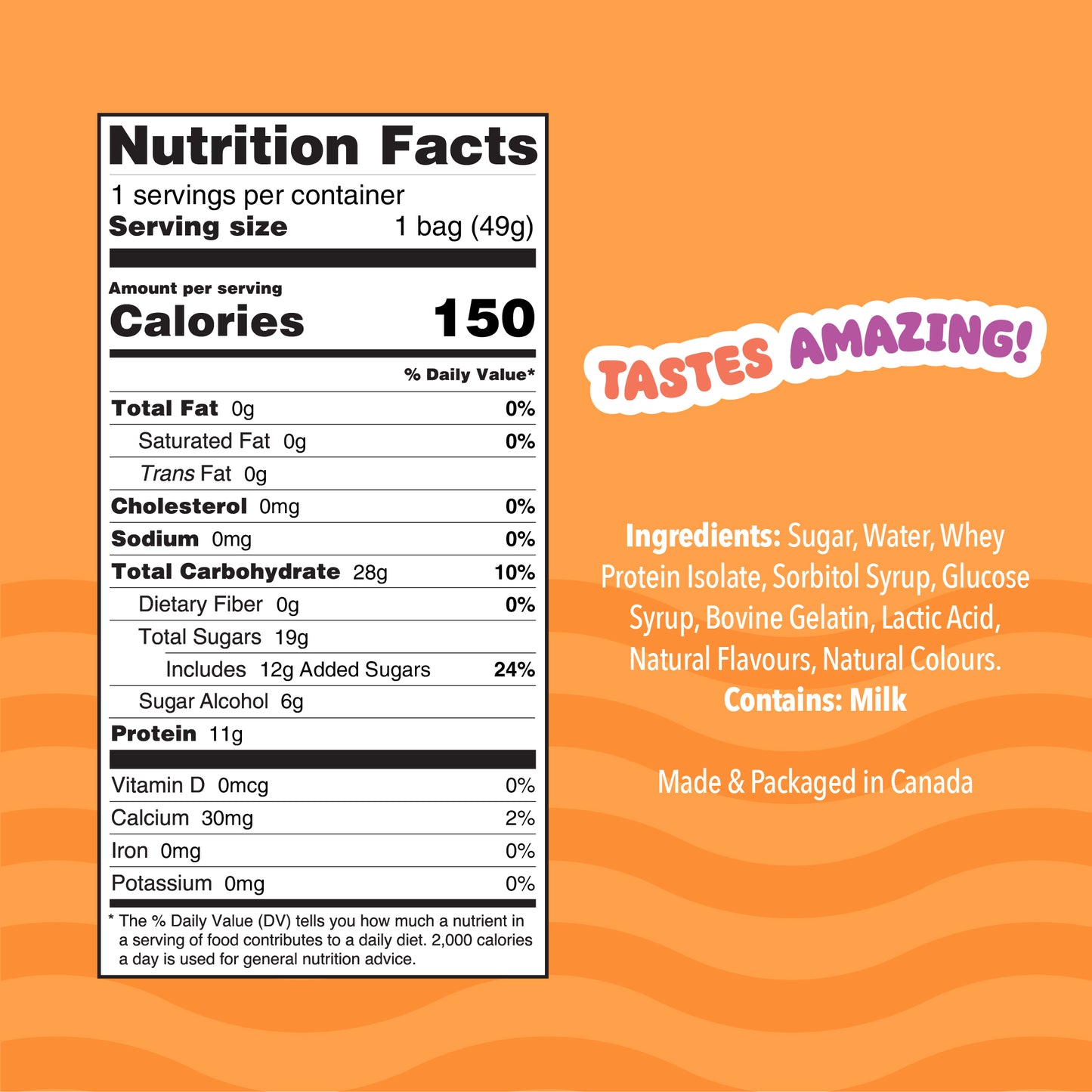 Sour Peach Protein Gummies 12 Pack