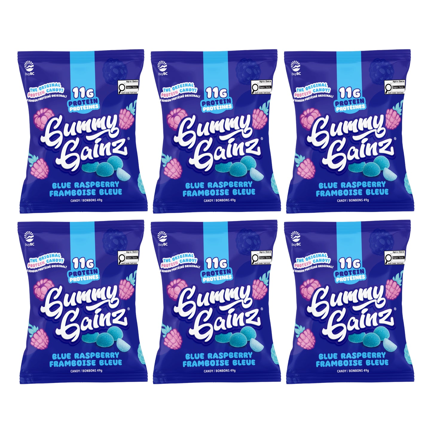Blue Raspberry Protein Gummies 6 Pack