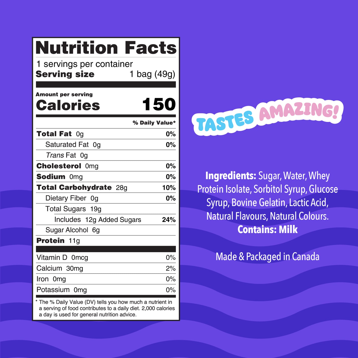 Blue Raspberry Protein Gummies 12 Pack