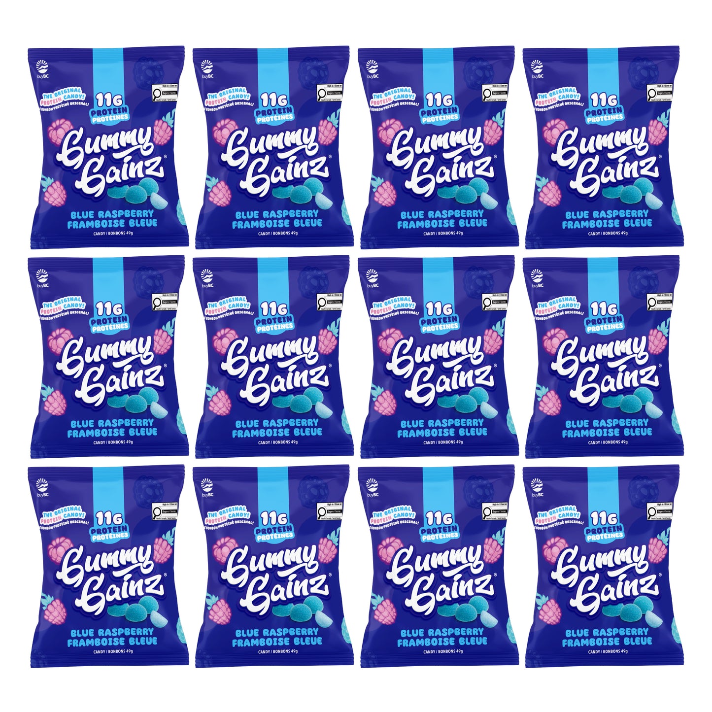 Blue Raspberry Protein Gummies 12 Pack