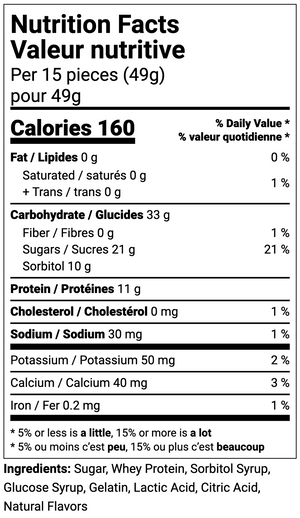 Assorted Flavours Protein Gummies 6 Pack